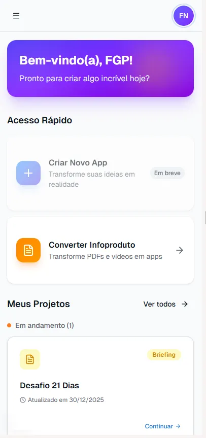 AppMagic - Sistema de criação de App Web
